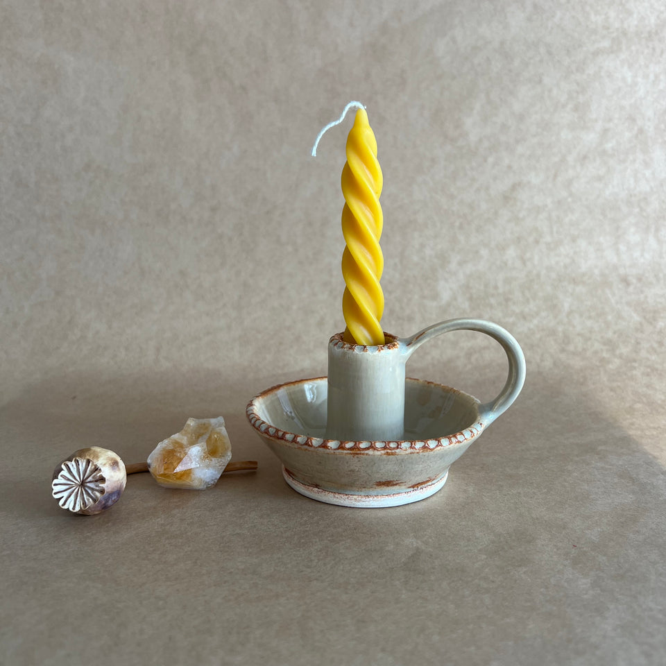 HANDCRAFTED CERAMIC CANDLE HOLDER