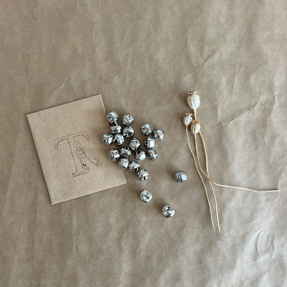 DIY CRAFT ~ SILVER BELLS ~ 20 PACK