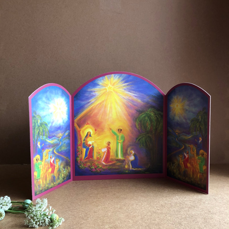 THE HOLY FAMILY WITH THE THREE KINGS TRIPTYCH