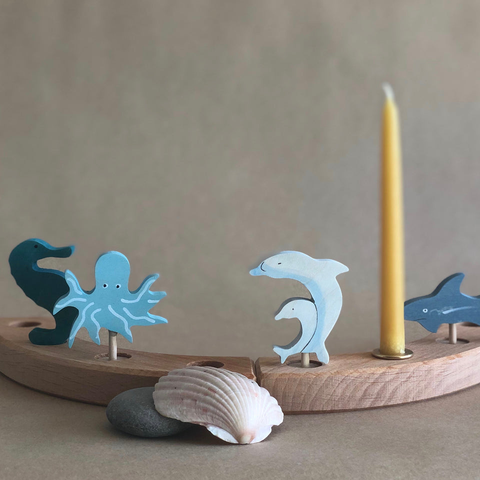 TWO DOLPHINS ~ CELEBRATION RING DECORATION ~ GRIMMS