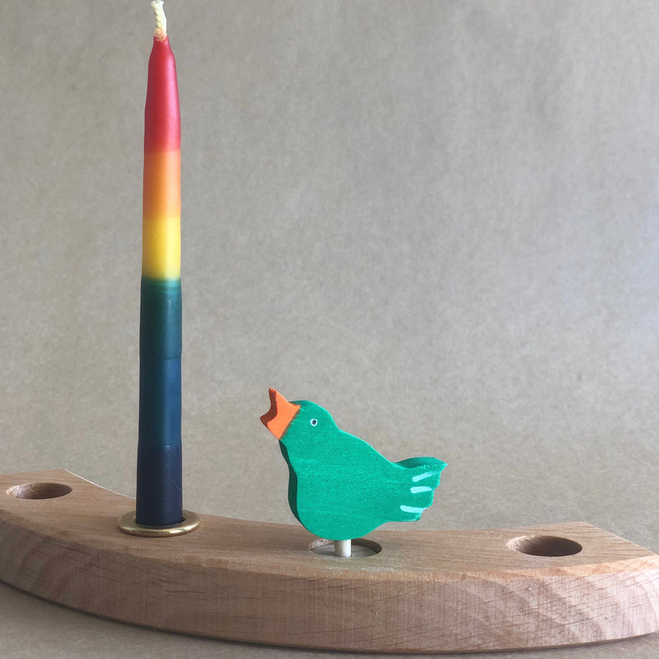 GREEN SINGING BIRD ~ CELEBRATION RING DECORATION ~ GRIMMS