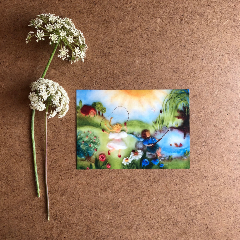 CHILDREN AT PLAY POSTCARD ~ FRANZISKA SERTORI-KOPP