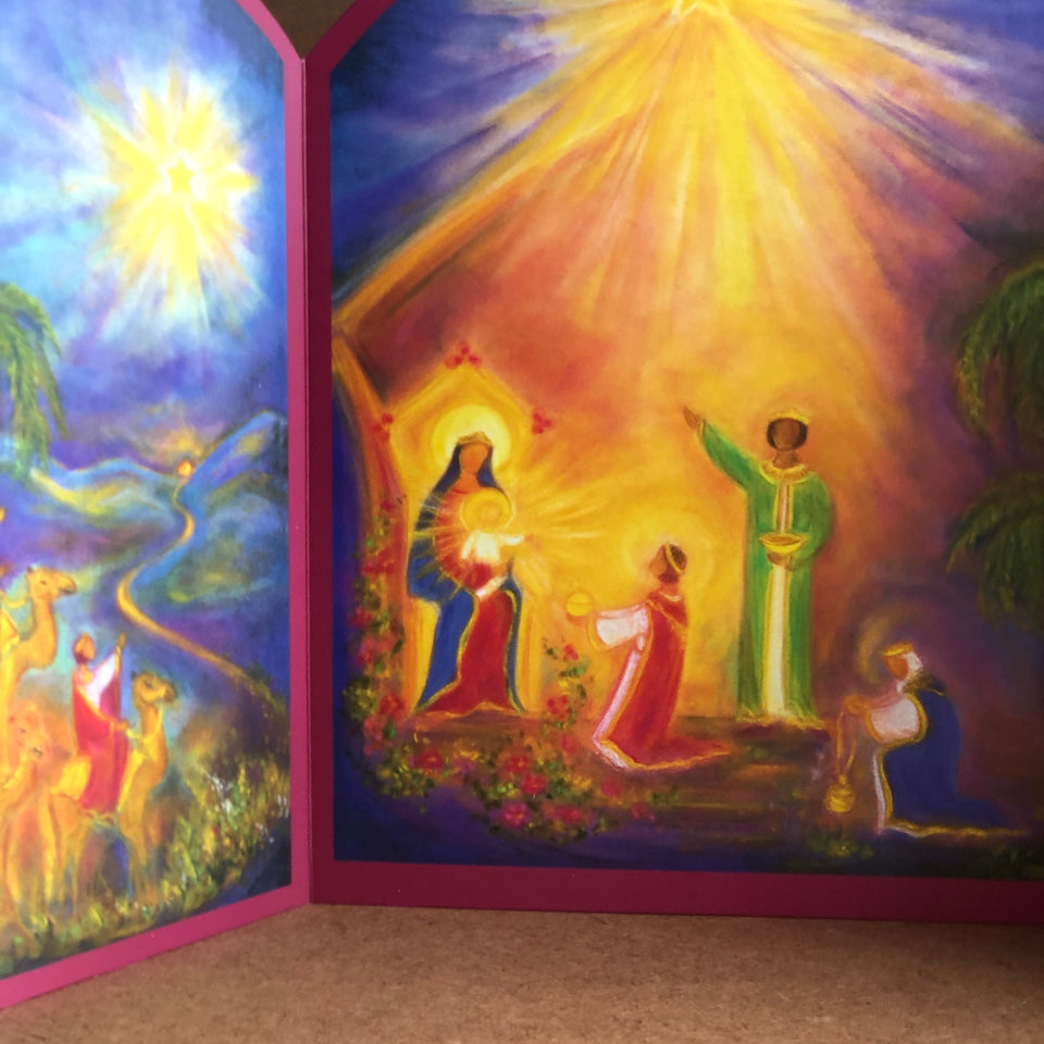 THE HOLY FAMILY WITH THE THREE KINGS TRIPTYCH