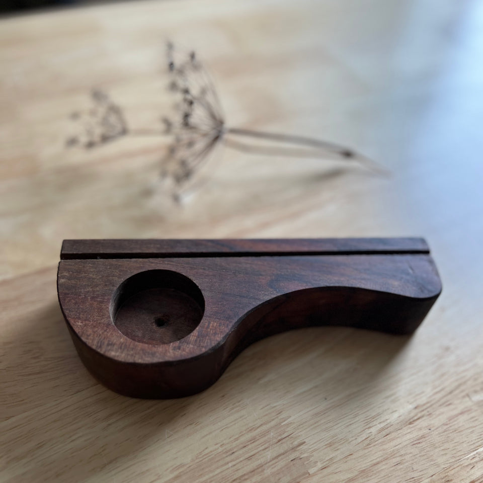 HANDCRAFTED WOODEN POSTCARD AND CANDLE HOLDER