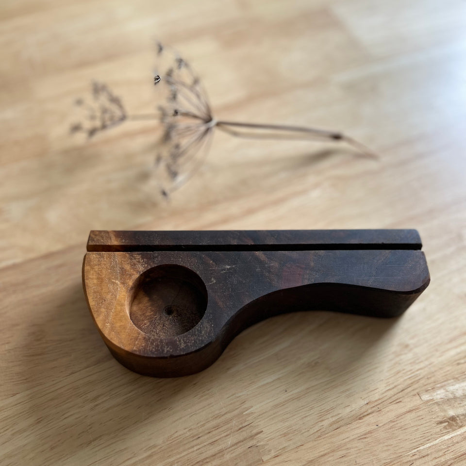 HANDCRAFTED WOODEN POSTCARD AND CANDLE HOLDER