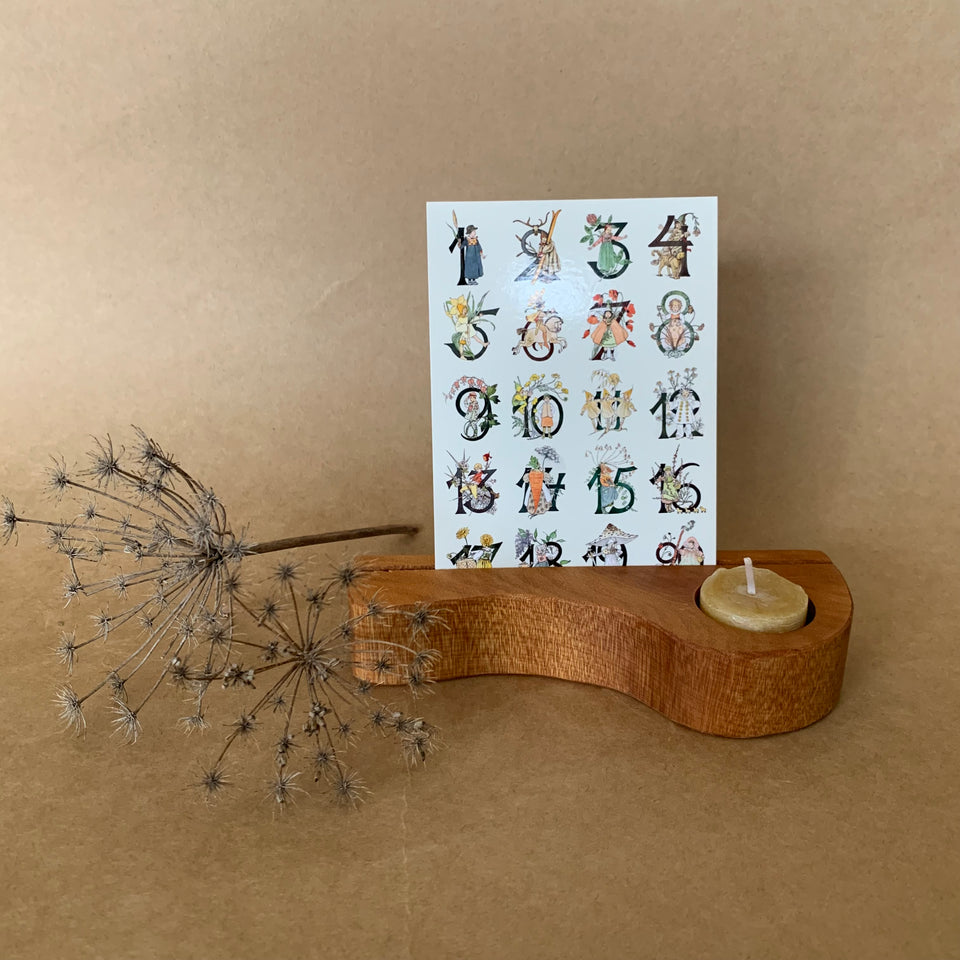 HANDCRAFTED WOODEN POSTCARD AND CANDLE HOLDER