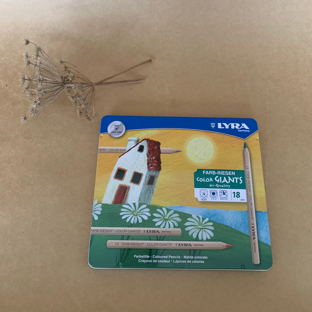 LYRA GIANTS COLOUR PENCILS ~ 18 IN TIN – Tanglewood Toys