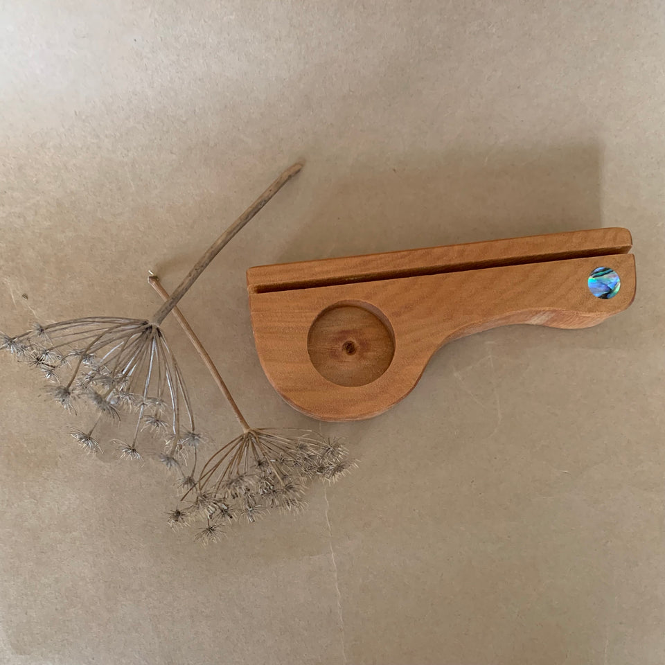 HANDCRAFTED WOODEN POSTCARD AND CANDLE HOLDER