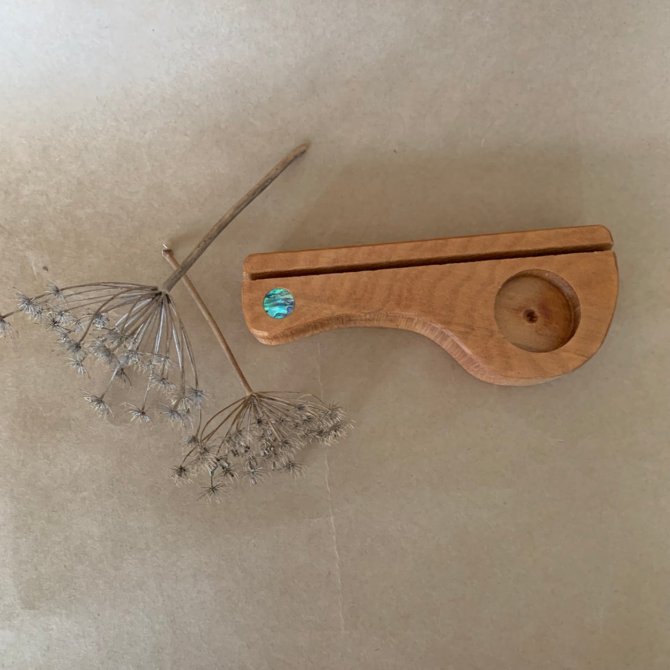 HANDCRAFTED WOODEN POSTCARD AND CANDLE HOLDER