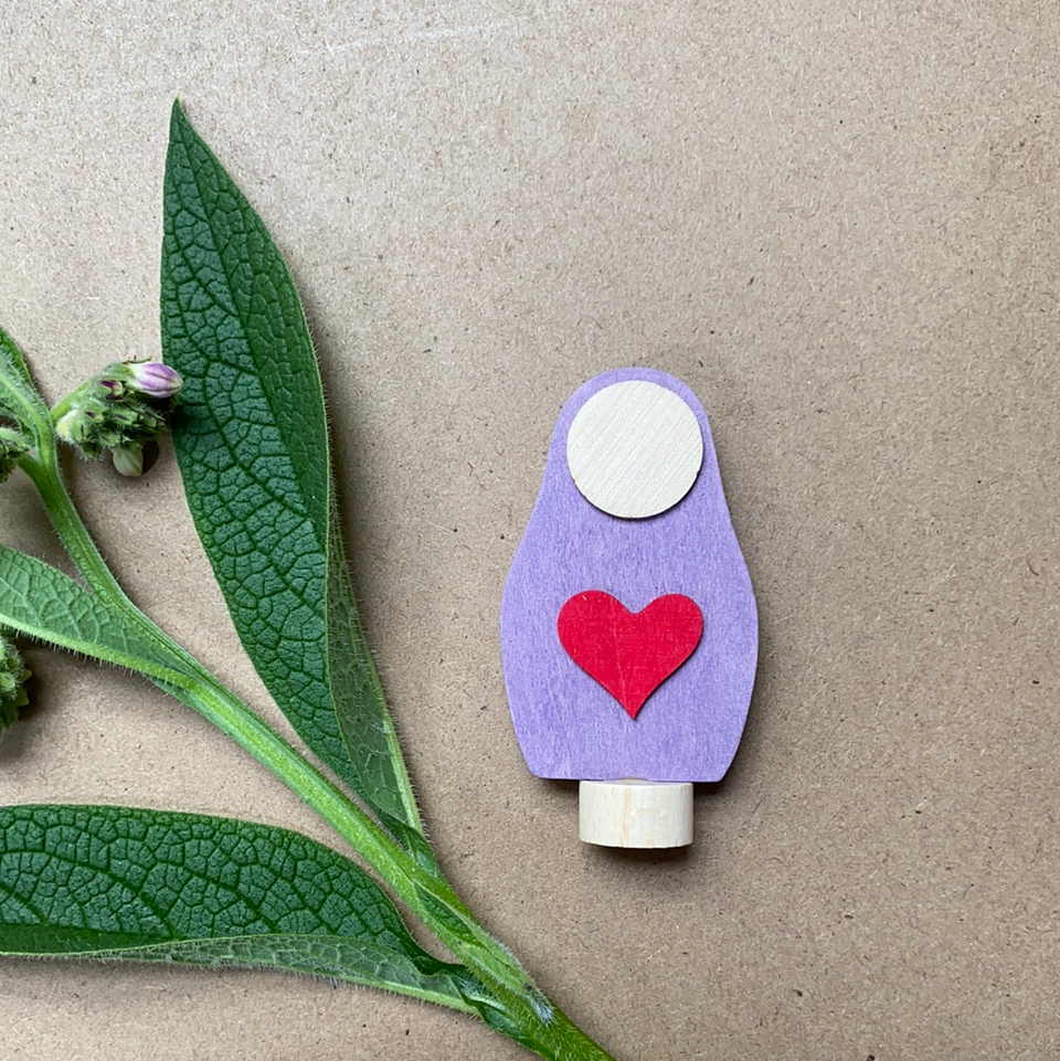 PURPLE HEART BABUSHKA ~ CELEBRATION RING DECORATION ~ GRIMMS
