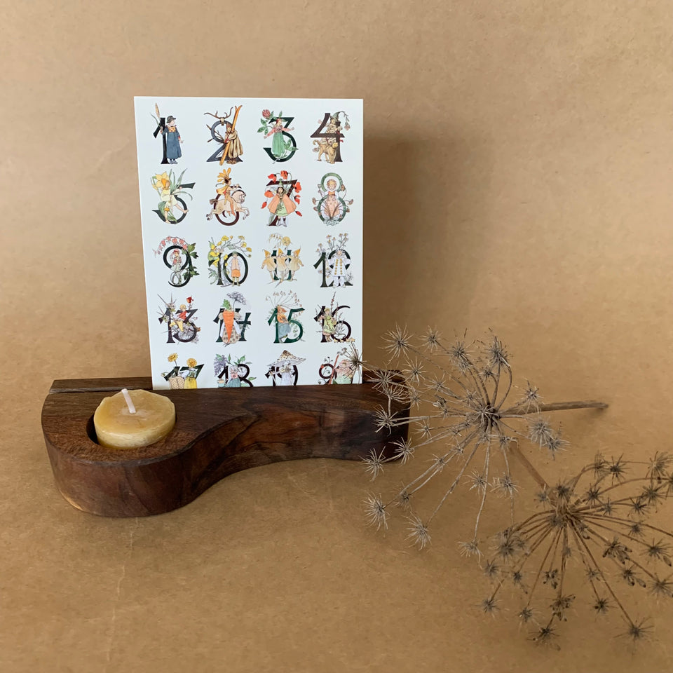 HANDCRAFTED WOODEN POSTCARD AND CANDLE HOLDER