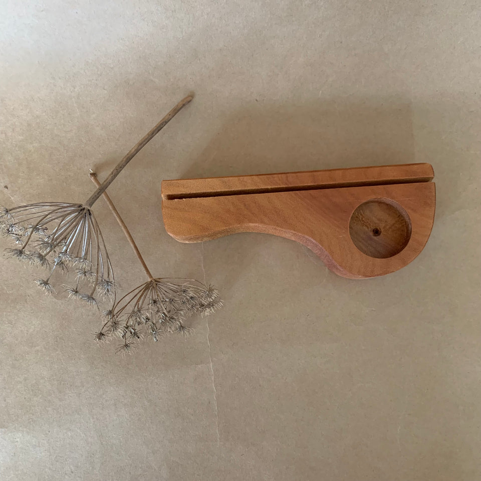 HANDCRAFTED WOODEN POSTCARD AND CANDLE HOLDER