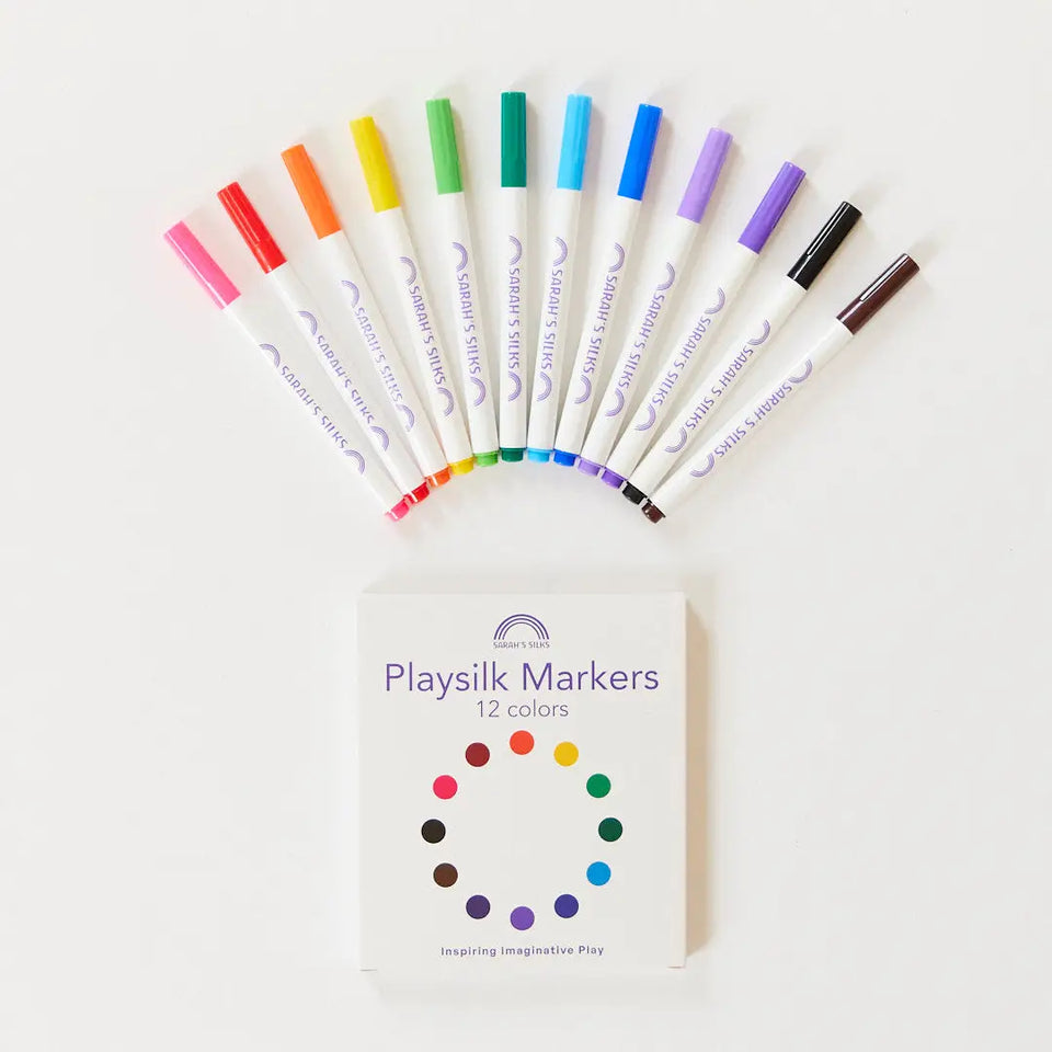DIY PLAYSILK MARKERS + WHITE PLAYSILK ~ SARAH'S SILKS