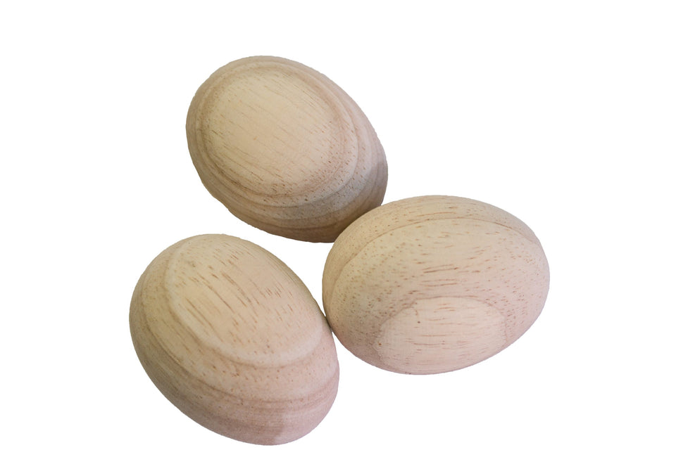NATURAL WOODEN EASTER EGGS