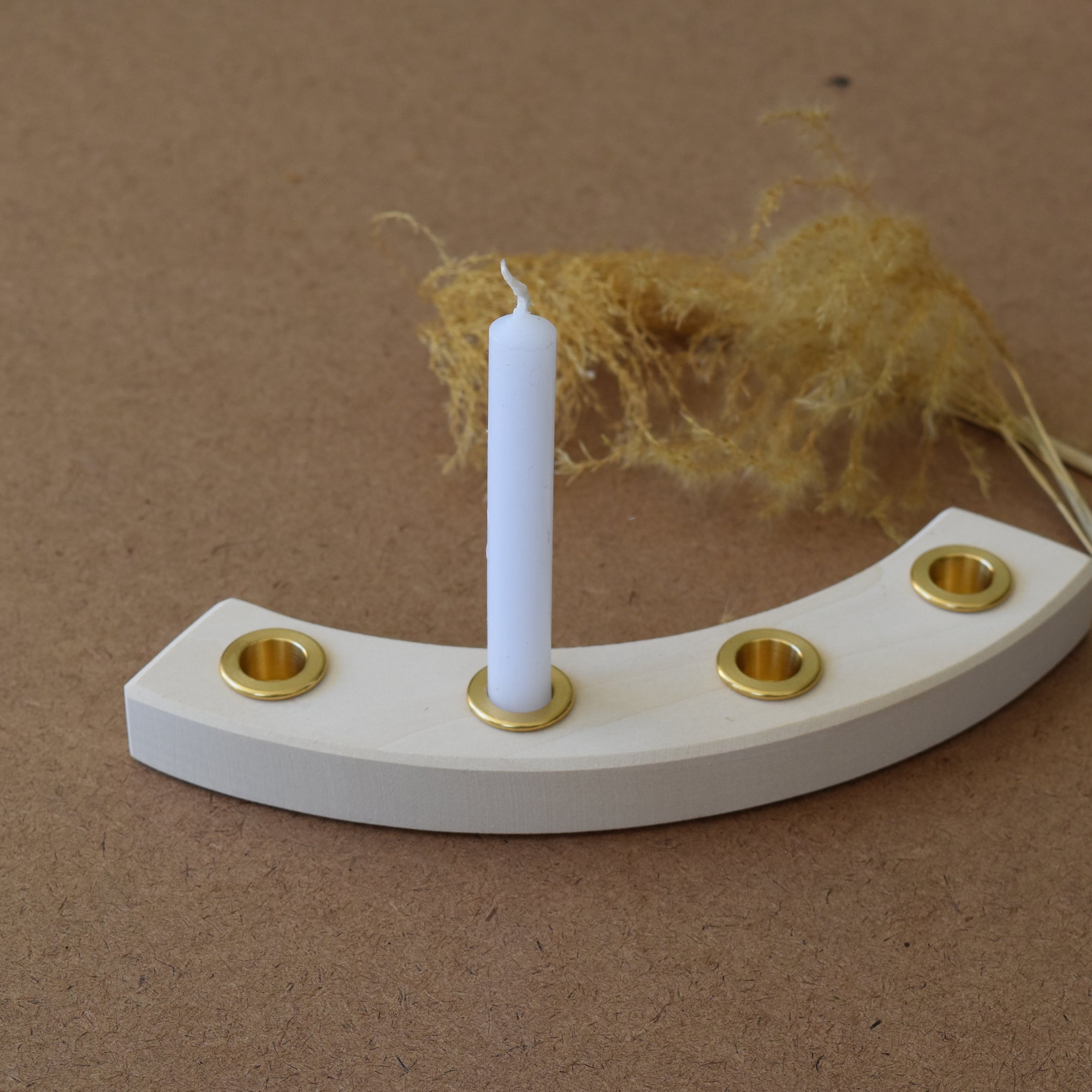 SINGLE CANDLE HOLDERS BRASS CELEBRATION RINGS GRIMMS Tanglewood