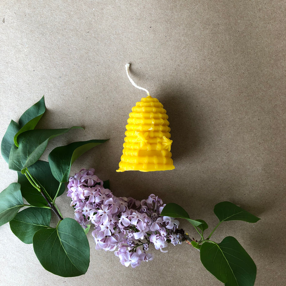 BEE HIVE BEESWAX CANDLE