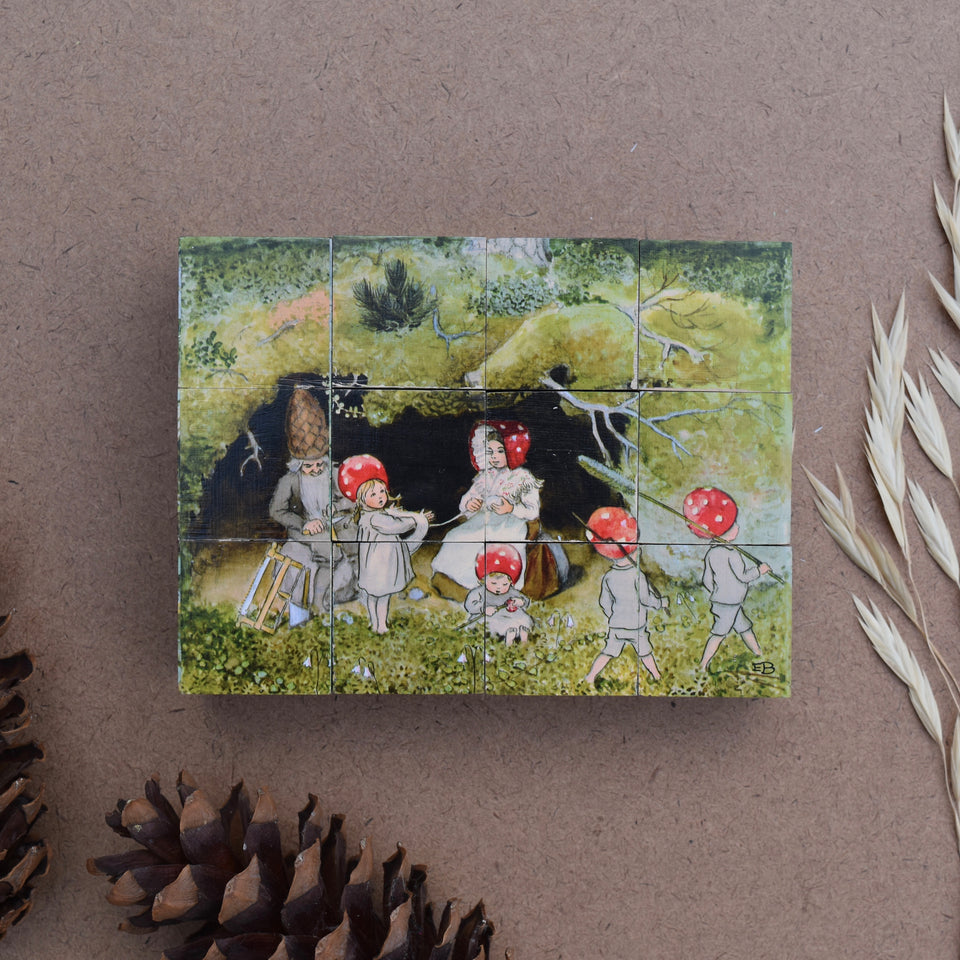 ELSA BESKOW ~  CHILDREN OF THE FOREST CUBE PUZZLE~