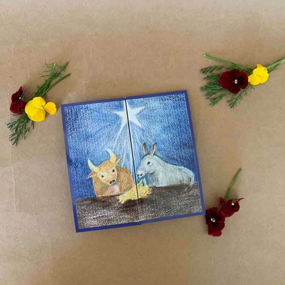 HOLY FAMILY ~ FOLD OUT CHRISTMAS CARD