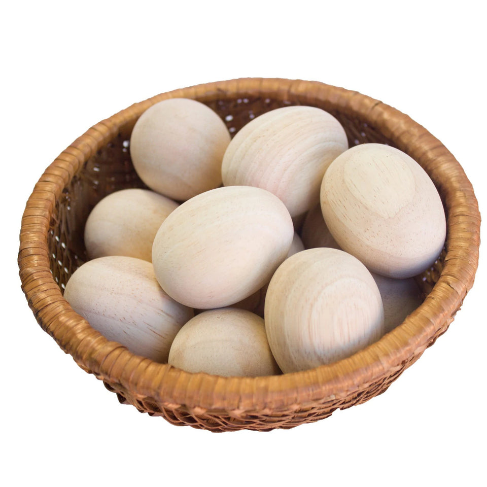 NATURAL WOODEN EASTER EGGS